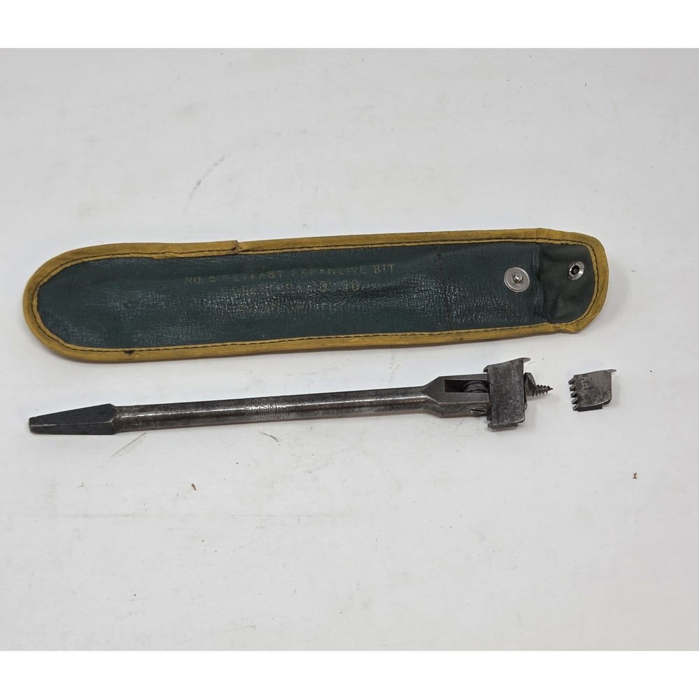 Greenlee No 5 Setfast Expansive Bit Both Cutters Original Leather Case USA
